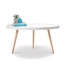 Same white tray with farmhouse styling. Bolo White Round Tray Coffee Table Bunnings Australia