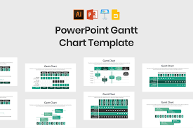Powerpoint Gantt Chart Template By Slidequest On