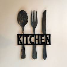Kitchen Metal Sign Knife Fork And Spoon Wall Decor Metal Kitchen Decor Fork And Spoon Metal Kitchen Kitchen Decor Themes Kitchen Wall Decor Kitchen Decor