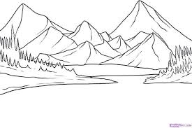 How to draw a tree landscape. Draw Pattern The First Step To Drawing A Lake Is Drawing The Guidelines For The Ground And Sc Codesign Magazine Daily Updated Magazine Celebrating Crea Mountain Drawing Landscape Sketch