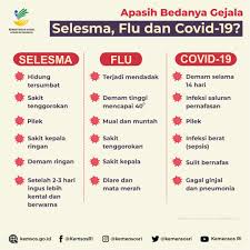 Orang yang terinfeksi memiliki gejala ringan seperti demam, batuk, dan kesulitan bernafas. Apa Bedanya Gejala Selesma Flu Dan Covid 19 Kementerian Sosial Republik Indonesia