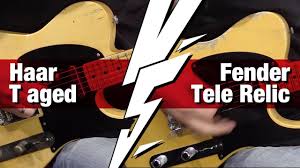 versus haar traditional t aged vs fender cs 1952 telecaster heavy relic youtube