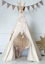 It has a window decoration that can be utilized as a door. Kids Teepee Tent With 5 Poles Play Tent Kids Teepee Childrens Teepee Teepee Tent Tipi Playhouse Kids Room Decor Wi Kids Teepee Tent Teepee Kids Kids Play Tent