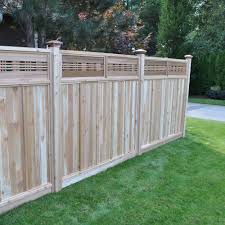 Signature Development 6 Ft H X 6 Ft W Western Red Cedar Horizontal Lattice Top Fence Panel Kit 6x6horiztopfkit The Home Depot Fence Design Wood Fence Design Fence With Lattice Top