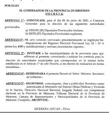Elecciones en argentina elecciones legislativas 2021 paso 2021 quizás tambien le interese. El Gobernador Firmo El Decreto Que Convoca A Elecciones Legislativas En Misiones Para El 6 De Junio Radio Libertad
