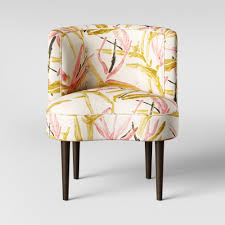 Clary Curved Back Accent Chair Pink Cream Tropical Grass Opalhouse Accent Chairs Chair Green Chair