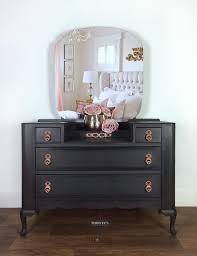 Find a dresser, wardrobe, armoire, or bedroom set locally on a refinished dresser with 9 drawers. Dark Grey Black With Rose Gold Dressing Table Drawers With Etsy Furniture Gold Bedroom Decor Grey Dressing Table