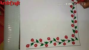 Design a professional printable card without hiring a graphic designer and spending time on endless create business card online that make an impression. Beautiful Corner Art Design For Project Work Corner Border Design For Greeting Cards Project 23 Youtube
