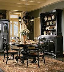 A calm and relaxing dining chair for your dining room. Vintage Dining Room Set Makeover Paint It Black Black Dining Room Furniture Black Dining Room Pedestal Dining Room Table