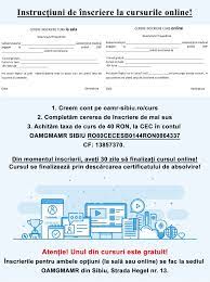 Disciplina perioada şi mod lectori curs adresabilitate preţ. InstrucÈiuni De Inscriere Pentru Platforma De Cursuri Online A Oamgmamr Filiala Sibiu Oamgmamr Filiala Sibiu