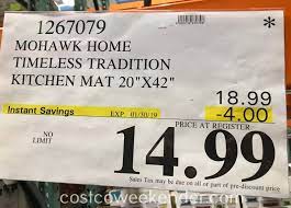 This mohawk rejuvenation kitchen mat provides a decorative touch. Mohawk Home Timeless Traditions Kitchen Mat Costco Weekender