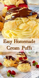 Easy Homemade Cream Puffs Norine S Nest Recipe In 2020 Homemade Cream Puffs Easy Homemade Cream Puffs Cream Puffs