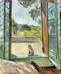 Acik Pencere Onunde Bir Kedicik Charles Camoin Tablolar Fovizm Resim