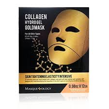 Beauty formulas gold mask & gold nose pore strips with collagen. Amazon Com Masqueology Collagen Hydro Gel Goldmask 12 Count Beauty Personal Care