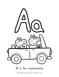 Children will need to tell apart the letters b, c, d, g, o, p, and r. Free Printable Peppa Pig Abc Coloring Pages For Preschoolers Tulamama