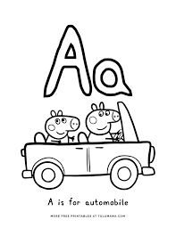 Games and crafts to make your alphabet learning super fun! Free Printable Peppa Pig Abc Coloring Pages For Preschoolers Tulamama