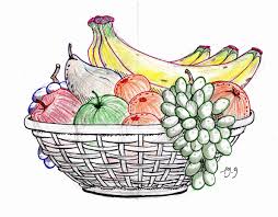 Isolated on a white background. Coloring Pages For Vegetable Basket Beautiful Ve Ables Drawing At Paintingvalley Fruits Drawing Fruit Basket Drawing Basket Drawing
