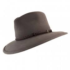 Akubra Traveller Regency Fawn Akubra Black And Brown Hat Band