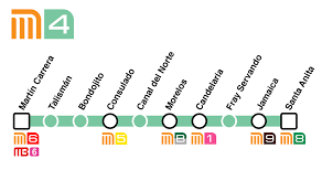 En el siguiente mapa, hemos actualizado todas las paradas de metro hasta enero del año 2021, ya que el resto de mapas que hay en otras webs les faltan cosas o están muy anticuados. Linea 4 Del Metro De La Ciudad De Mexico Wikipedia La Enciclopedia Libre
