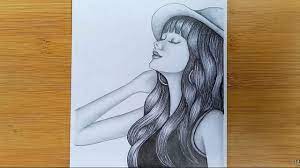 Draw just like a kid How To Draw A Girl With Pencil Sketch Step By Step Youtube