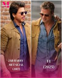 The KING never follows, he sets the TREND. 🔥 As discussions swirl over King Khan and Brad Pitt's F1, fans reminded everyone that SRK wore the look years earlier in Jab Harry