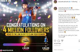 Sign in with a different account create account. Free Fire Garena Free Fire Hit 4 Million Followers On Instagram