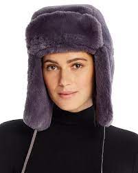 Aqua Faux Fur Trapper Hat 100 Exclusive Jewelry Accessories Bloomingdale S Trapper Hats Fur Trapper Hat Fur Trapper