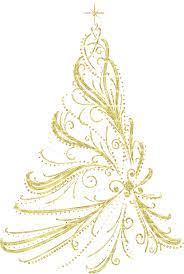 Transparent Golden Decorative Christmas Tree Png Clipart Christmas Clipart Christmas Drawing Christmas Images
