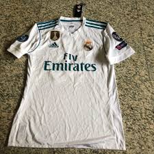 Real madrid led the first league season until the last match, a loss to athletic bilbao, meant they finished after winning the 2014 champions league, real madrid signed goalkeeper keylor navas, midfielder kit suppliers and shirt sponsors. Real Madrid 2017 18 Champions League Jersey Sports Sports Apparel On Carousell