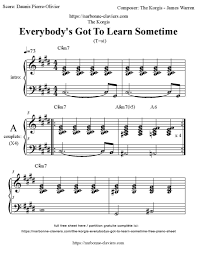 Full Free Piano Sheet Here Partition Complete Ici Https Narbonne Claviers Com The Korgis Everybodys Got To Lear Partitions Gratuites Cours De Piano Piano