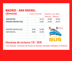 Lr San Rafael Sd Madrid La Hora Del Bus