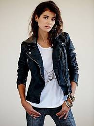 Free People Womens Vegan Leather Hooded Motorcycle Jacket From Free People Free People Leather Jacket Vegan Clothing Vegan Leather Jacket