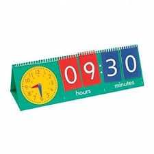 Edx Education Tell The Time Flip Chart Large Analogue Digital Clock Teacher Demonstration