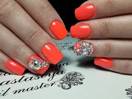 Nail Art 3413 Best Nail Art Designs Gallery Bestartnails Com Orange Nail Art Bright Orange Nails Short Nails Art