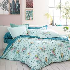 Coton coton/polyester percale de coton polyester. Linge De Lit Un Amour De Perruches Francoise Saget En 2021 Linge De Lit Housse De Couette Lit