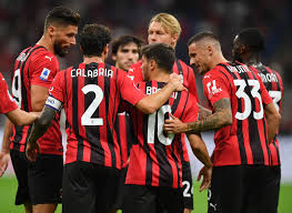 Ac milan players mob zlatan after one of his two goals on monday. Dxr5yojxvu2jbm