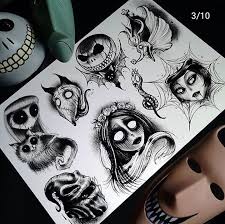 Pin By Brisa Cabrera On Art Sketches Spooky Tattoos Tim Burton Tattoo Halloween Tattoos