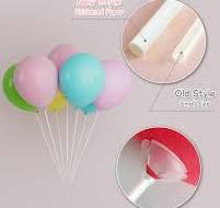 Amazon.com: YALLOVE Paper Balloon Sticks Set of 100, White ...