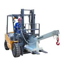 Forklift Jib Crane Attachment - 2t Hydraulic Boom