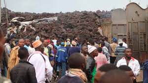 Region's military governor says the lava flow stopped on the outskirts of the eastern city as thousands evacuated goma. Hh9yk Lj5jflcm