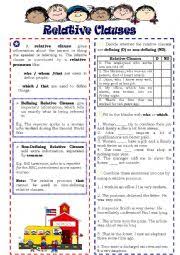 Defining relative clauses are not put in. Relative Clauses Esl Worksheet By Neusferris