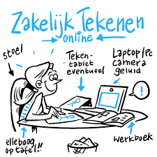 Figuurtjes tekenen → leuk voor kids. Online Workshop Business Drawing Live Cartooning