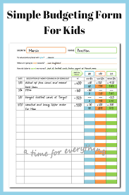 Instant Download Printable Budget Form For Kids Teach Children How To Manage Money Ad Budgeting Budgeting Budget Template Budgeting Budgeting Worksheets