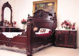 Shabby victorian style white wide lace matching pillowcase sham, french country 100% full/queen cotton floral pattern red white background bedding set. Fantastic Victorian Rosewood Prudent Mallard Bedroom Set Victorian Furniture Queen Bedroom Furniture Victorian Bedroom Set