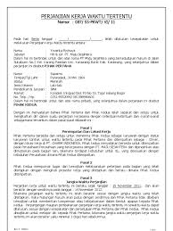 Struktur penulisan dalam contoh surat perjanjian kontrak kerja harus dipahami dengan baik agar anda bisa membuatnya dengan benar. Pkwt