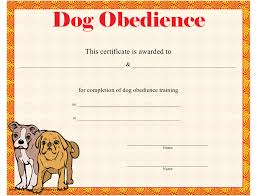 Dog birth certificate template puppy birth certificates. Dog Obedience Certificate Template Download Printable Pdf Templateroller