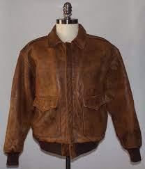Vintage Men S Avirex A 2 Leather Jacket Brown Military Distressed Soft Large Cool Jackets For Men Leather Jacket Stylish Jackets