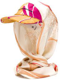 Marine Serre Hat With Scarf Attached Farfetch Hat Designs Marine Serre Caps For Women