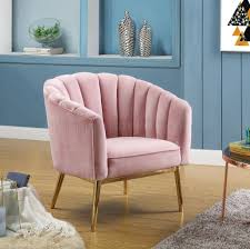 The long wooden legs add contemporary elements to this beautiful piece. Colla Set Of 2 Accent Chairs 59814 In Pink Velvet Gold By Acme