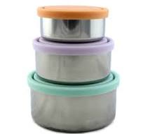 Ever Eco Stainless Steel Round Nesting Containers Set of 3